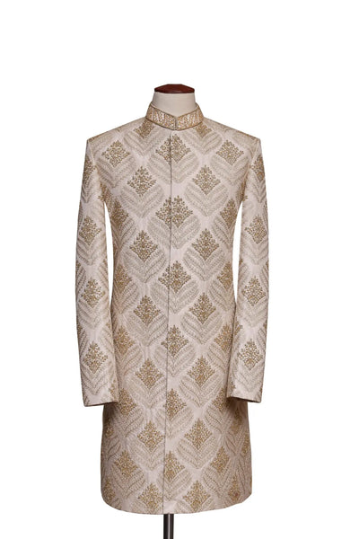 Luxury Skin Gold Work Sherwani