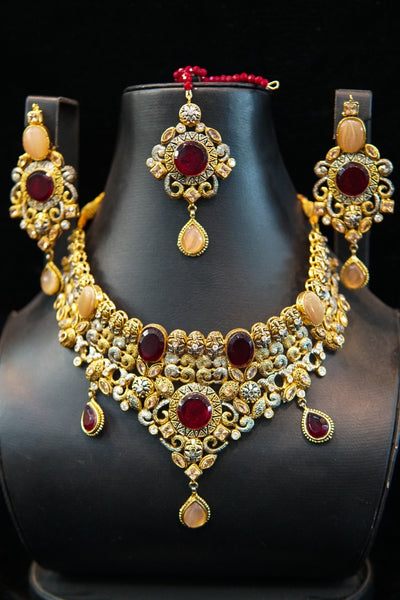 Golden And Red Wedding Set