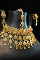 Gold plated set with real zircon stones