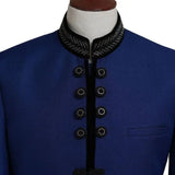 Azure Button Style Prince Coat