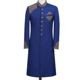 Blu Reale Antique Work Luxury Sherwani