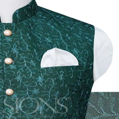 Bottle Green side drop Waistcoat