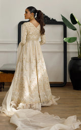 CHIFFON HANDWORK EMBROIDERED DRESS WITH SKIRT