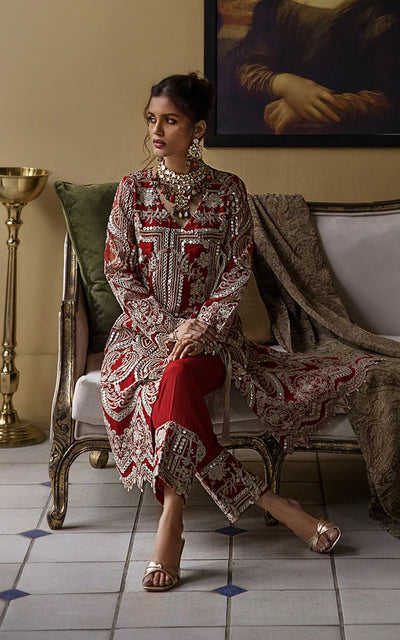 NET EMBROIDERED ANGRAKHA