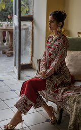 NET EMBROIDERED ANGRAKHA