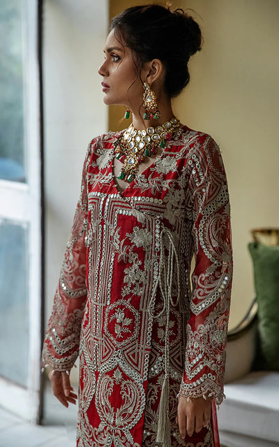 NET EMBROIDERED ANGRAKHA