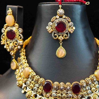 Golden And Red Wedding Set