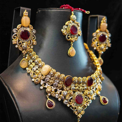 Golden And Red Wedding Set