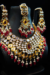 Kundan gold plated set with stones