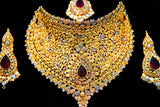 Indian set gold plated with stones