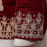 Special Maroon Dorato work Prince Coat