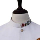 White and multi EMB Waistcoat